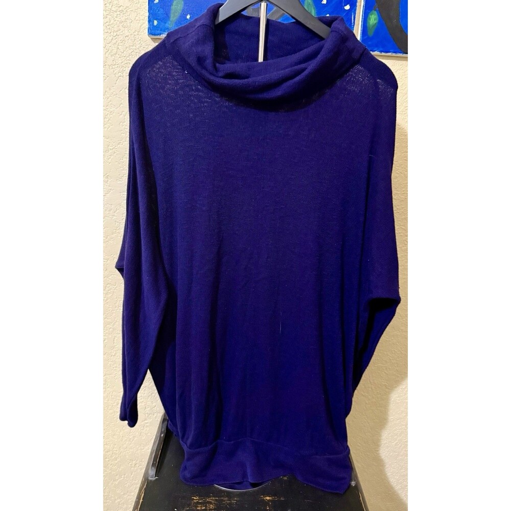 Lane Bryant 18/20 Cowl Neck Light Weight Knit Sweater Purple